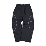 Undermycar Mu.180 Classic Logo Piping Curve Line Track Pants Black