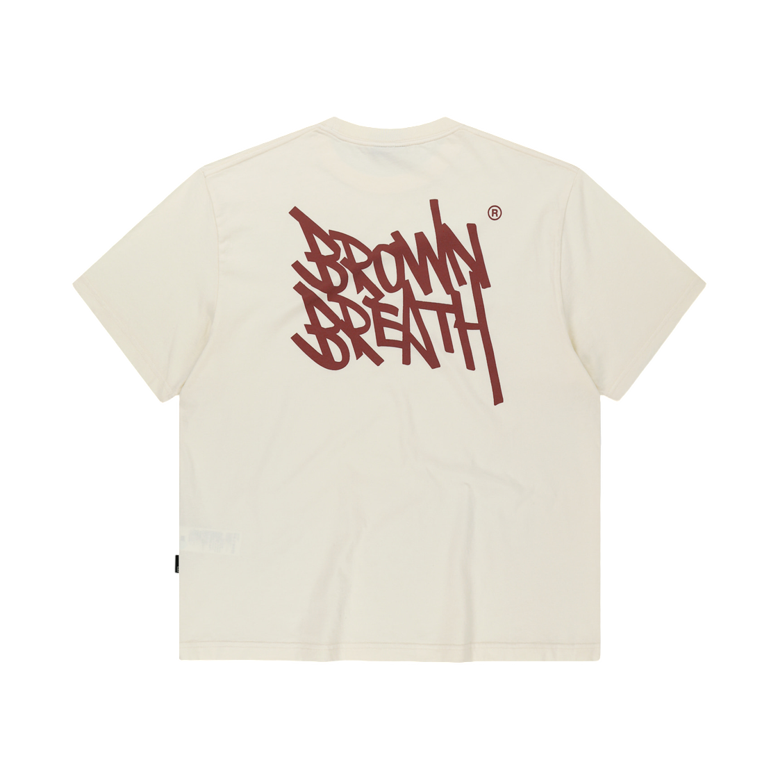 BLMMSTB02CR Brownbreath Tag Pigment T-Shirt Cream