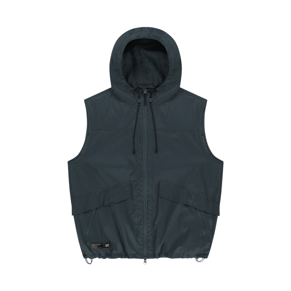 BLMMVTB01CC Brownbreath Nylon Washer Hooded Vest Charcoal