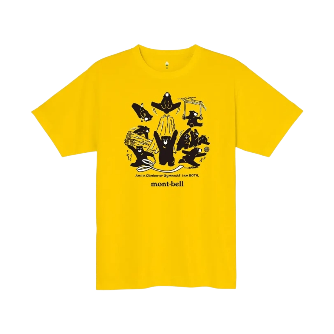 1114849 Montbell Wickron Forest Gymnastics T-Shirt Yellow