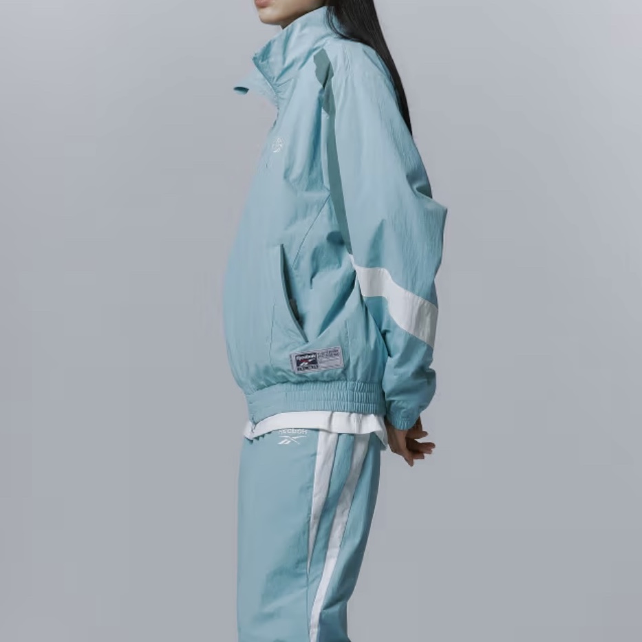 Reebok Legend Warm-Up Windbreaker Mint, Reebok Legend Warm-Up Windbreaker Yellow Navy 착용 스타일 - 4