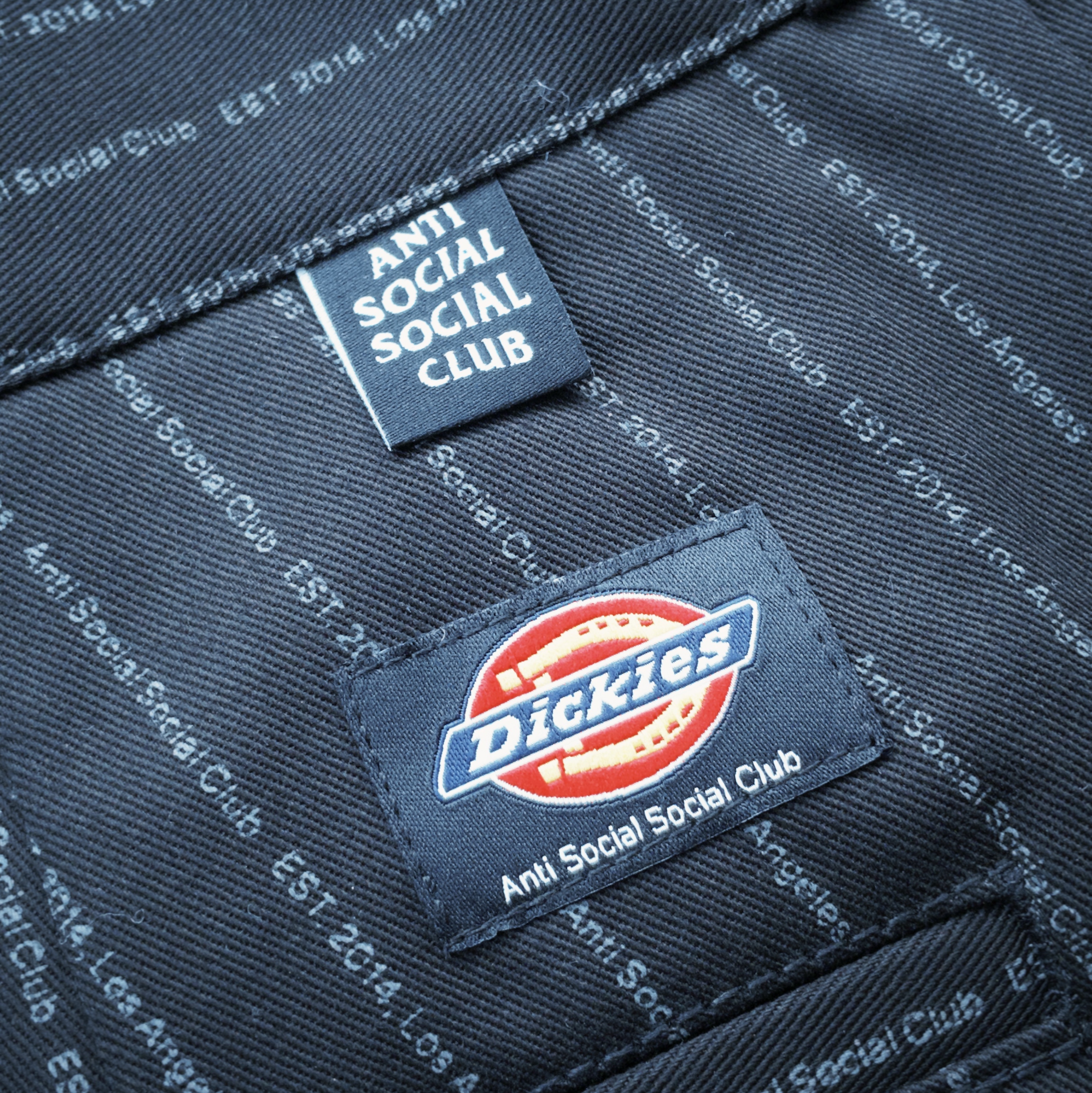 Anti Social Social Club x Dickies Stripe 874 Pants Black 착용 스타일