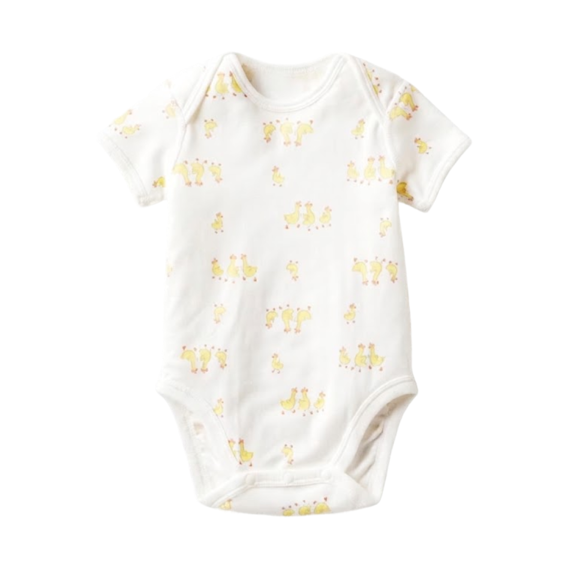 (키즈) 유니클로 숏슬리브 프린티드 바디수트 오프 화이트 - JP((Kids) Uniqlo Short Sleeve Printed Bodysuit Off White - JP) - 1
