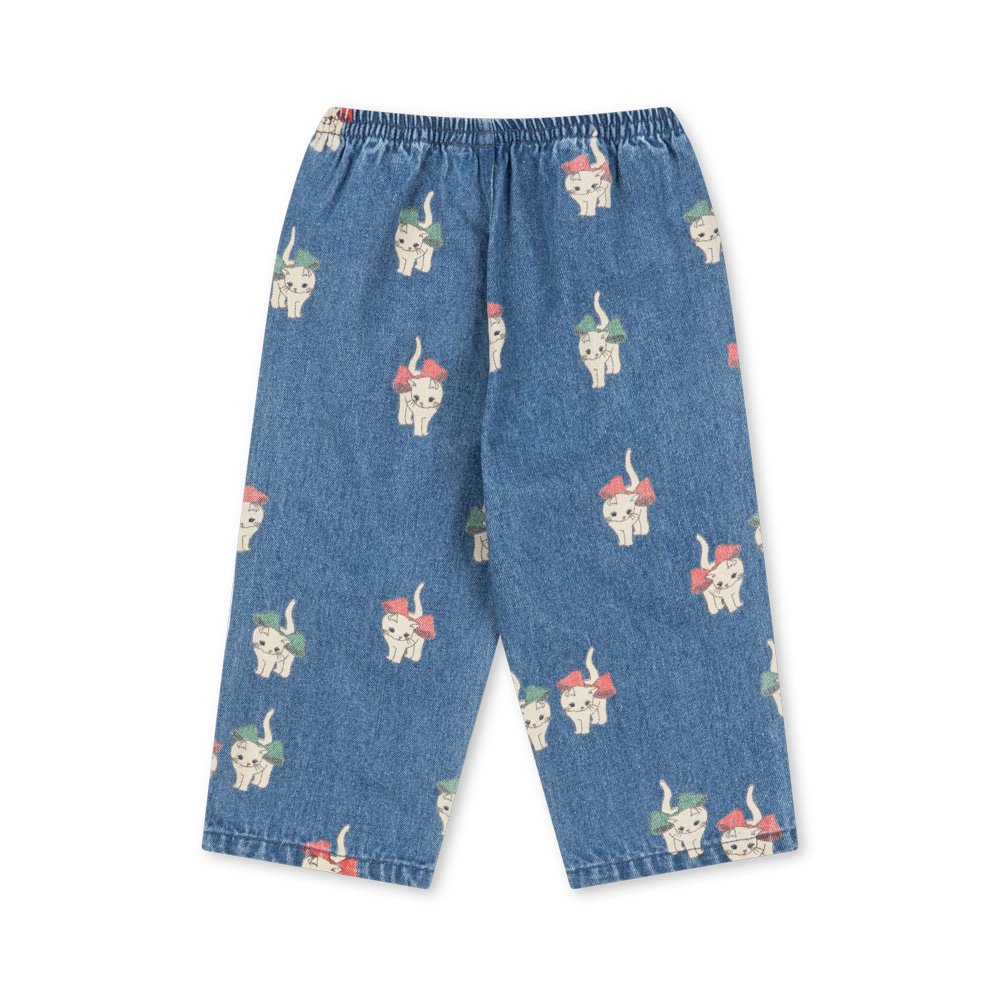 콩제슬래드 마고 데님 팬츠 키티(Konges Sløjd Magot Slit Pants Gots Bow Kitty Denim) - 2