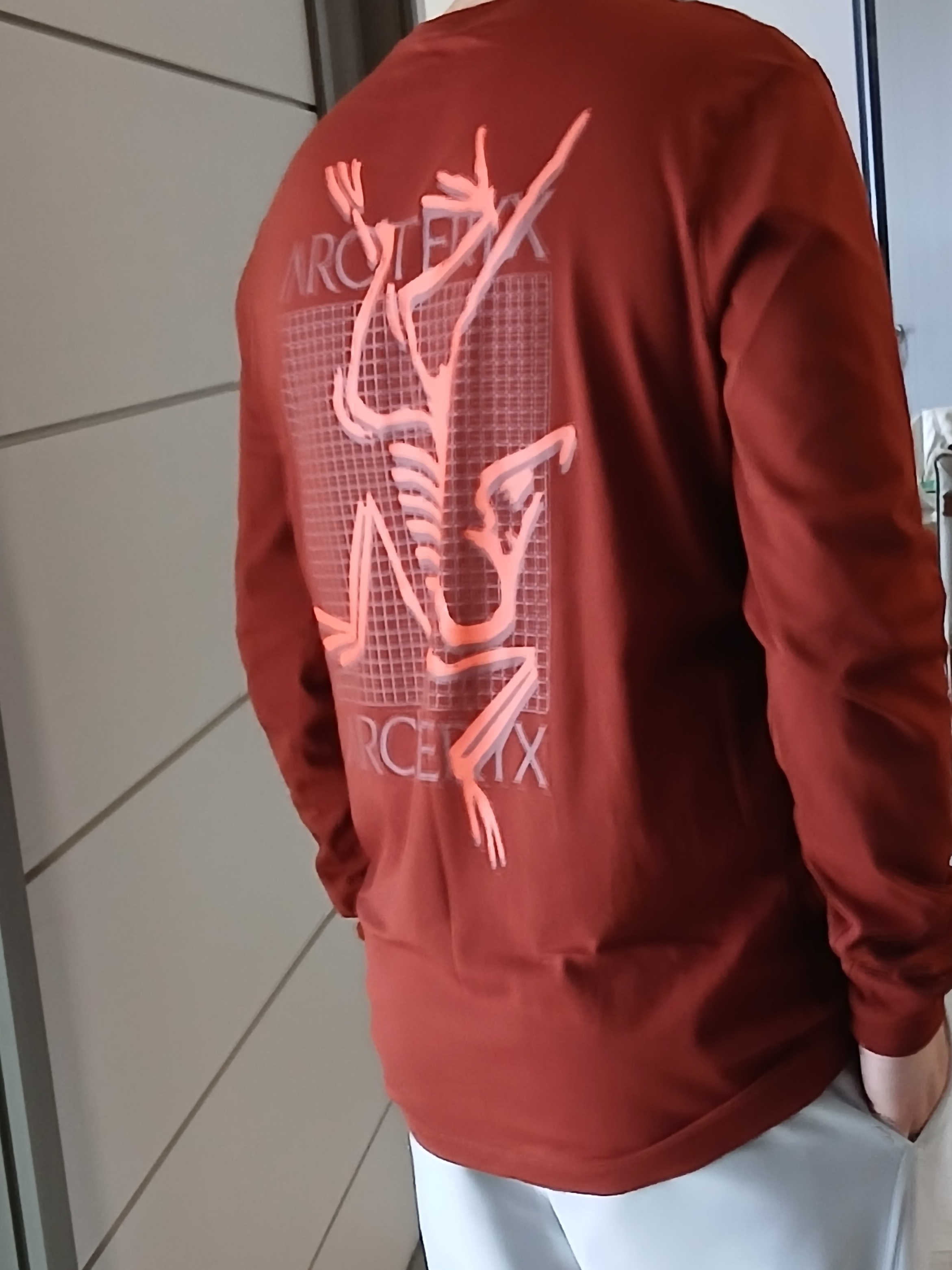 Arc'teryx Arc'Multi Bird Logo LS T-Shirt Sequoia Solaris 착용 스타일 - 2