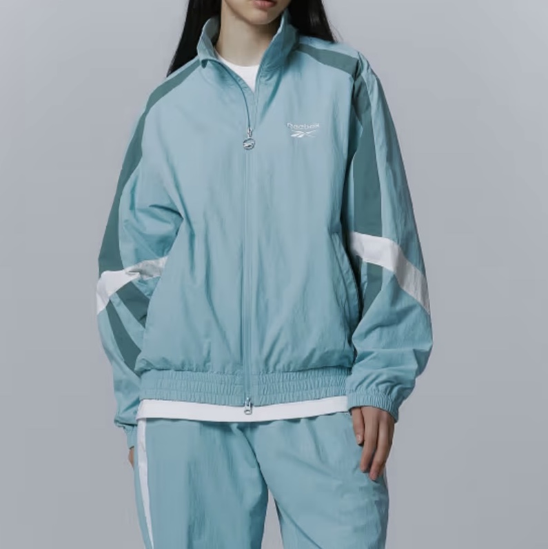 Reebok Legend Warm-Up Windbreaker Mint, Reebok Legend Warm-Up Windbreaker Yellow Navy 착용 스타일 - 3