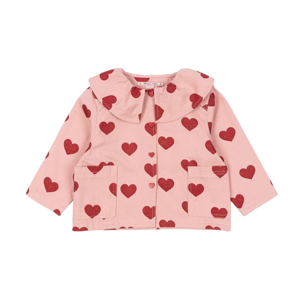 콩제슬래드 마고 카라 자켓 하트(Konges Sløjd Magot Collar Jacket Gots Amour Glitter)