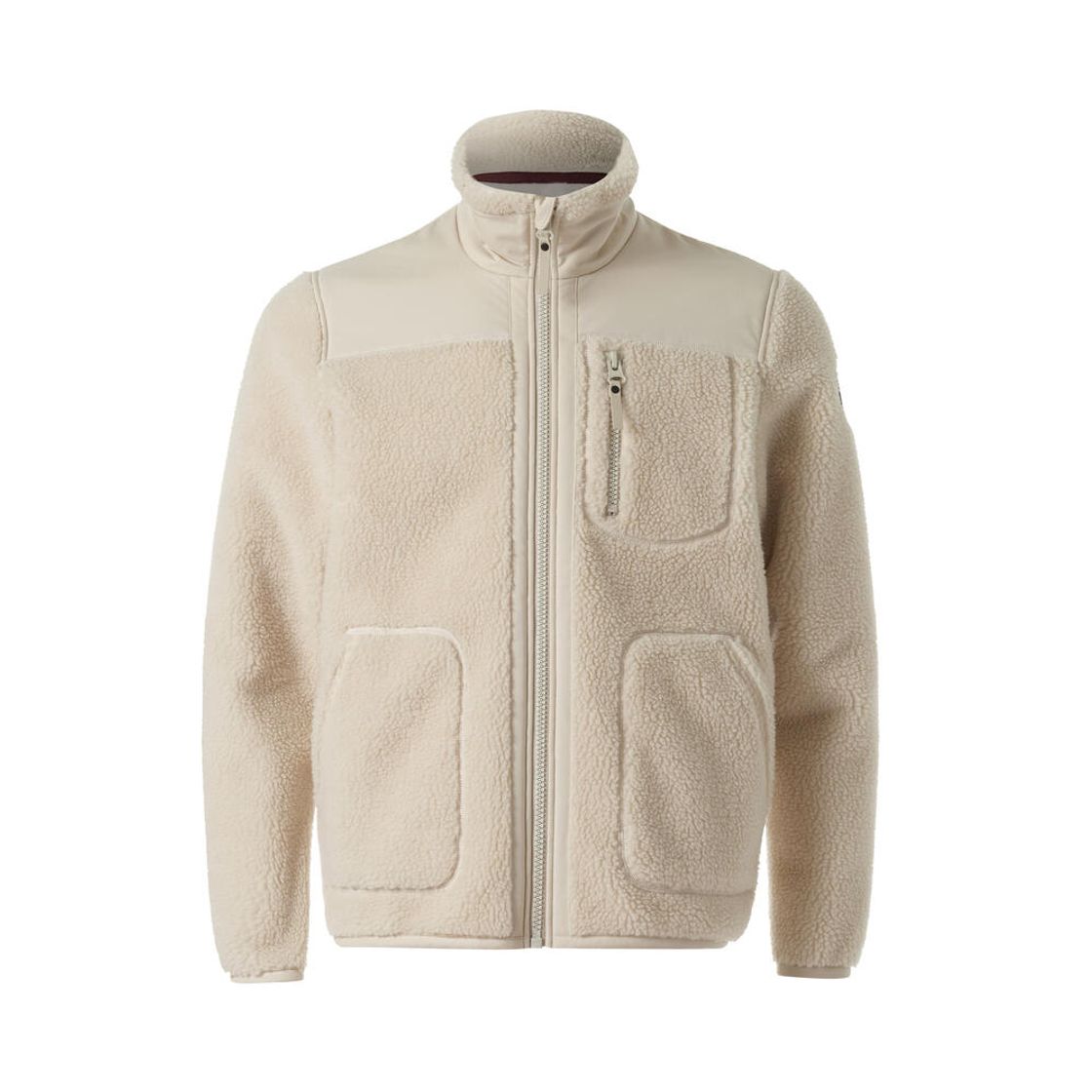 데카트론 남성 하이킹 셰르파 플리스 자켓 SH900 린넨 베이지(DECATHLON Men's Hiking Sherpa Fleece Jacket SH900 Linen Beige) - 4