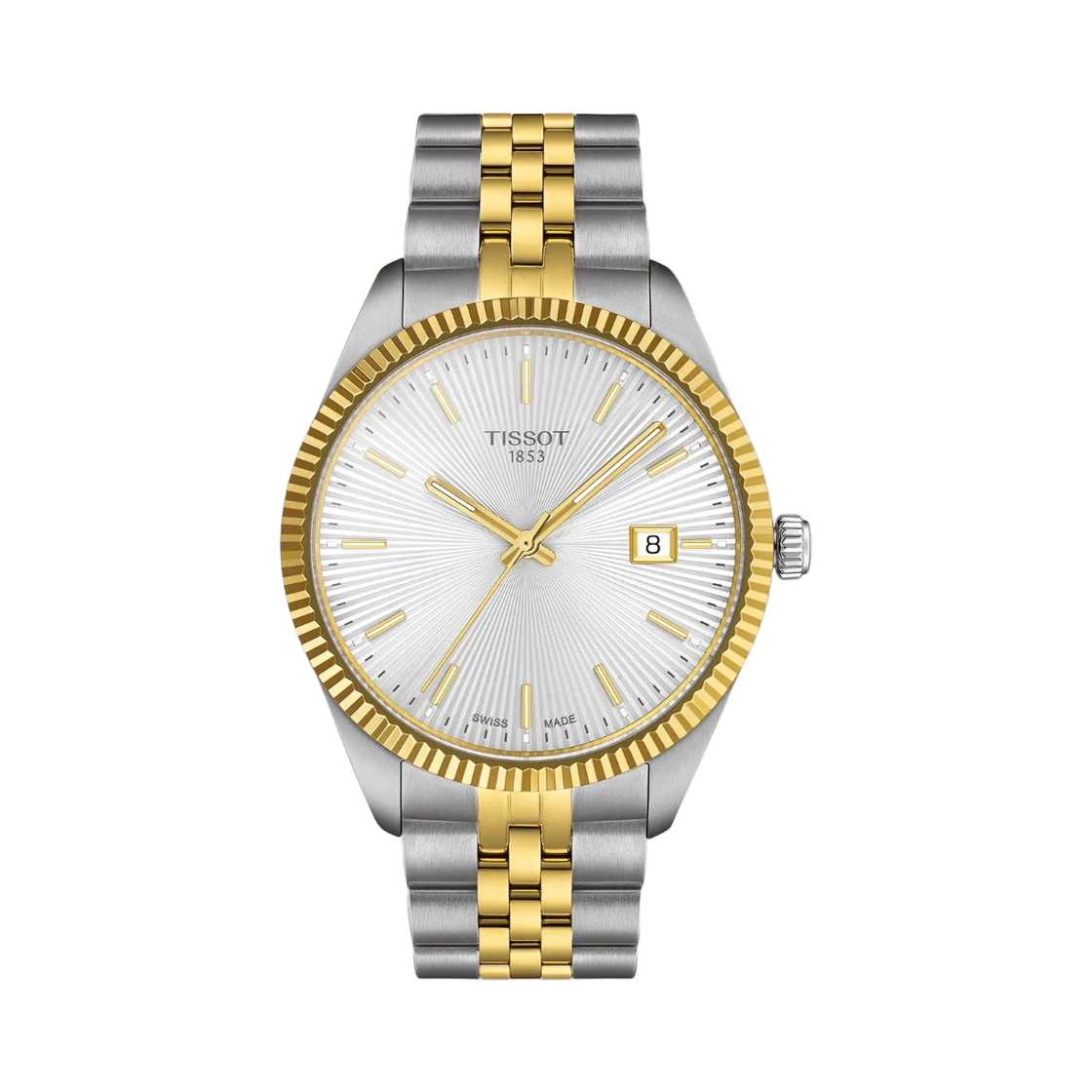 티쏘 발라드 쿼츠 40mm 스테인리스 스틸 옐로우 골드 실버(Tissot Ballade Quartz 40mm Stainless Steel Yellow Gold Silver)
