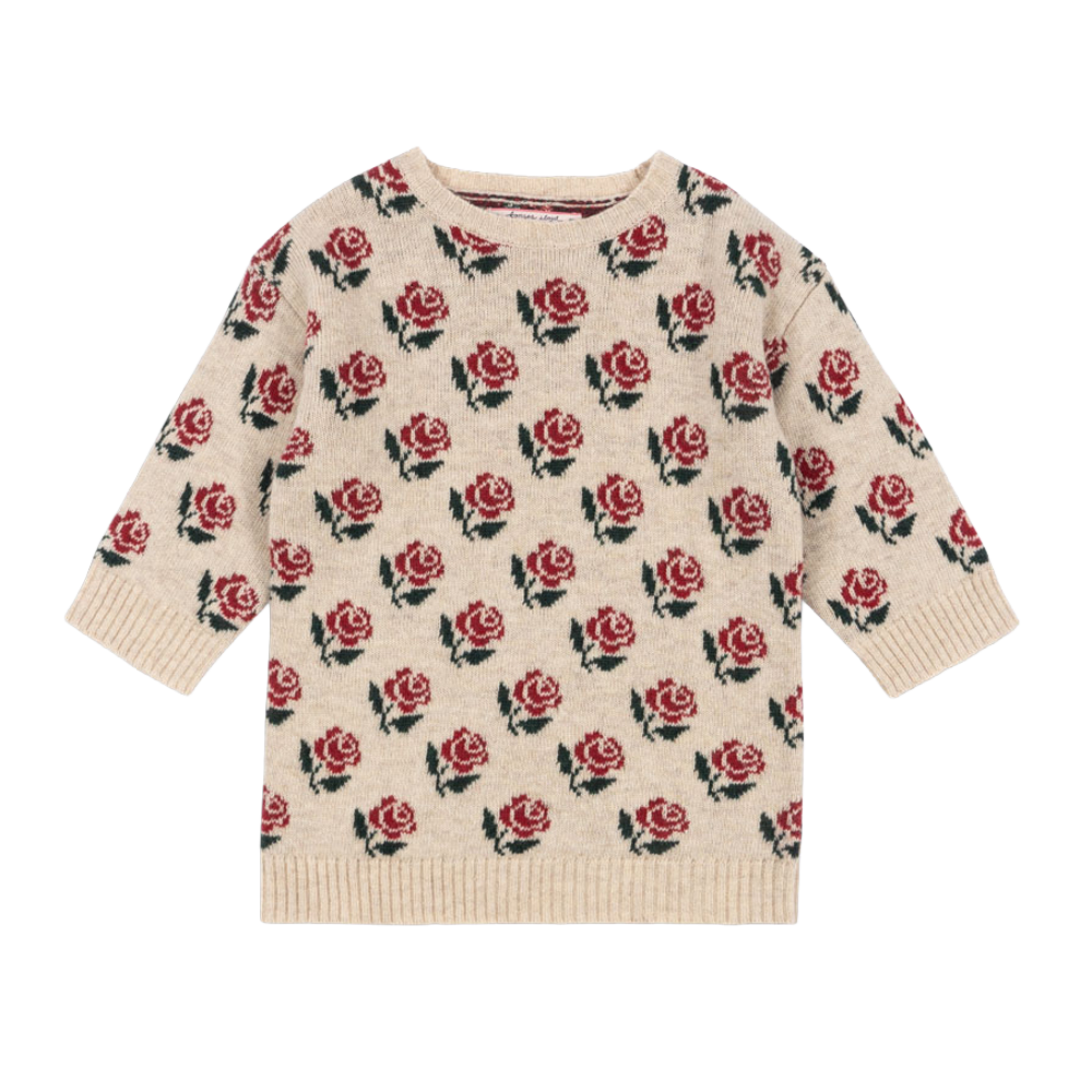 콩제슬래드 벨로우 니트 드레스 로즈(Konges Sløjd Belou Knit Dress Rose) - 1