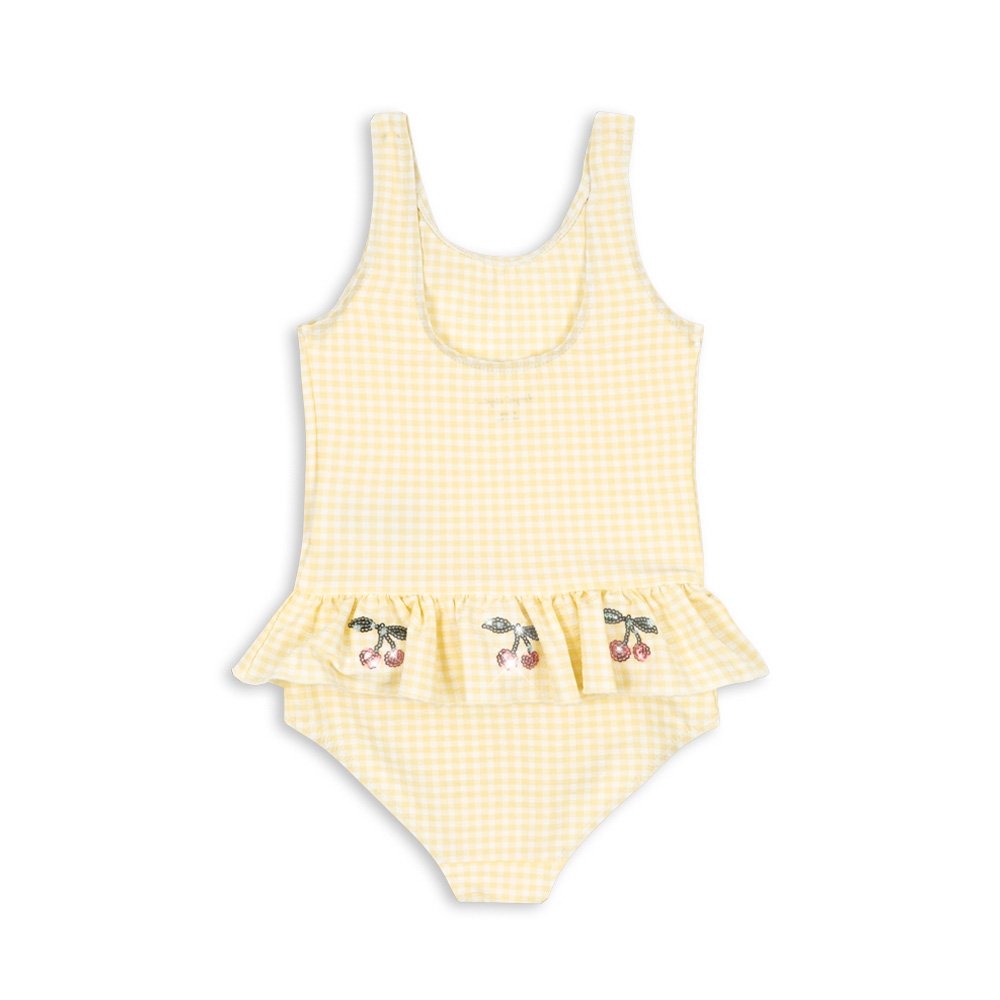 콩제슬래드 에타 스윔수트 체리(Konges Sløjd Etta Swimsuit Banana Almond Check) - 2