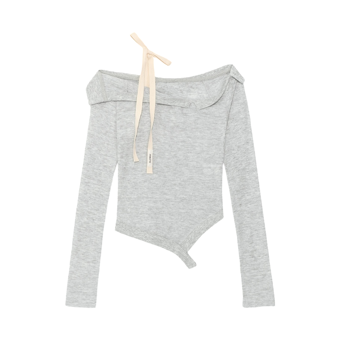 - (W) Glowny Demi Soft Breeze Long Sleeve Melange Gray