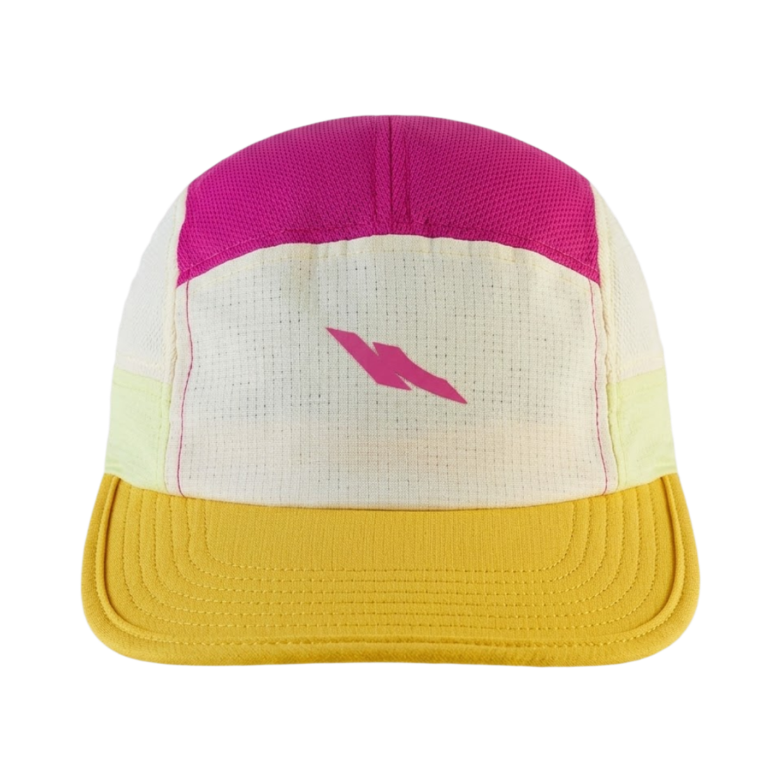 8945398 DECATHLON Running 5-Panel Cap Vanilla Yellow