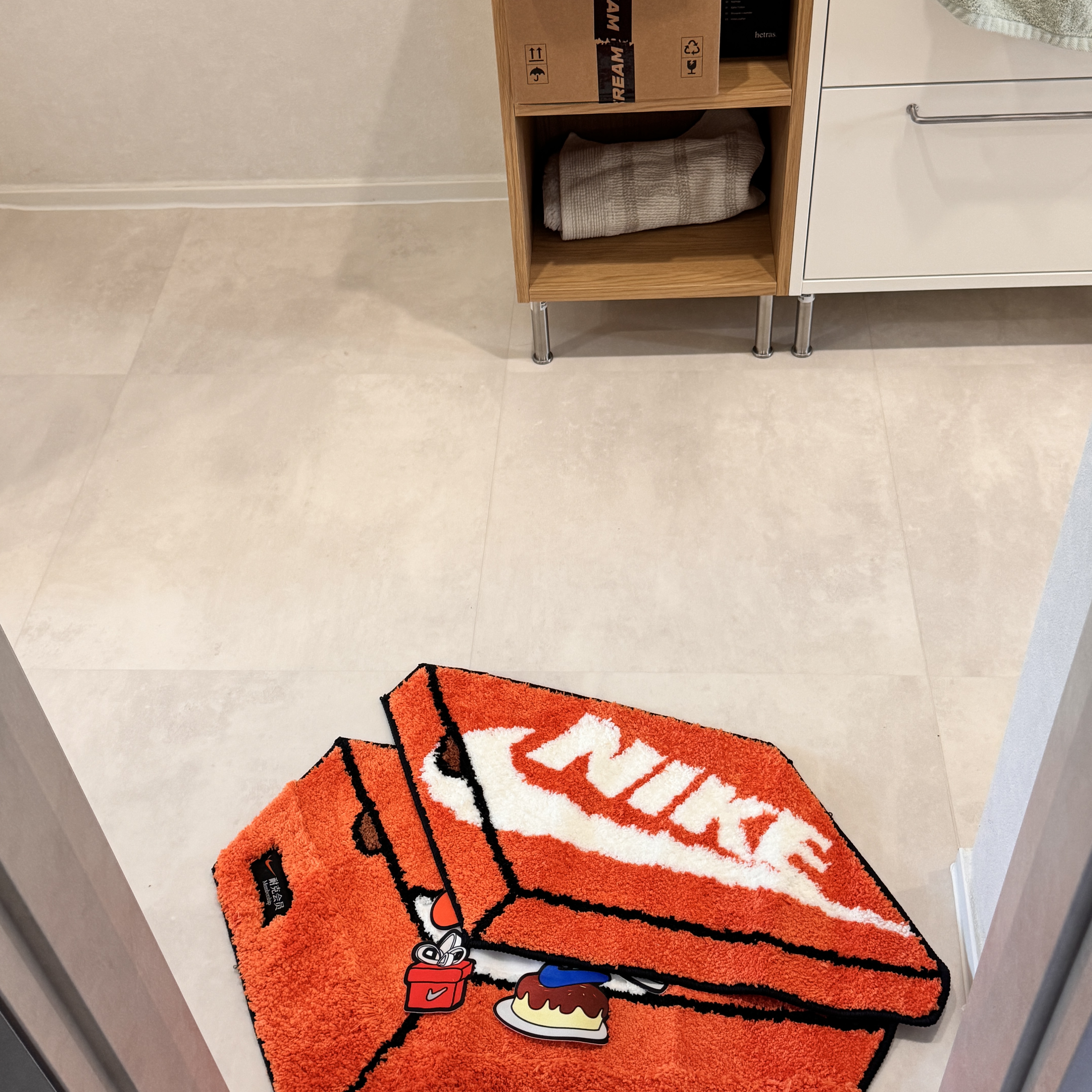 Nike Box Rugmat Orange 착용 스타일 - 2