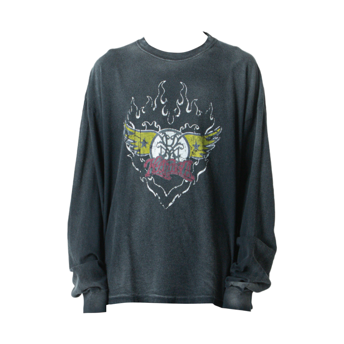 카미야 플레임 에어로 Kmy 롱슬리브 티셔츠 블랙(Kamiya Flame Aero Kmy Long Sleeve T-Shirt Black)