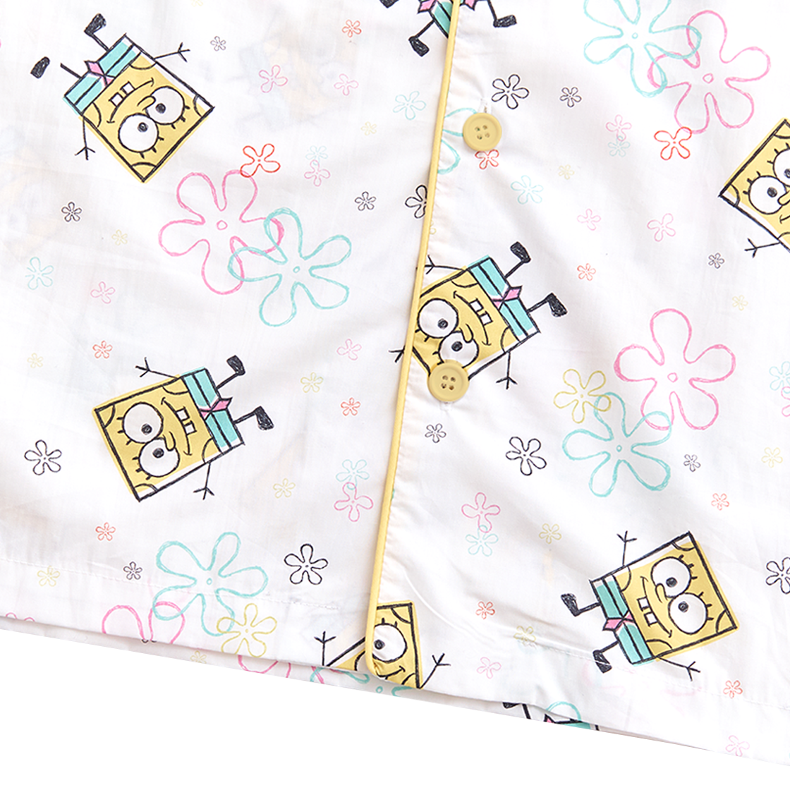댄꼼마 x 스폰지밥 그래픽 패턴 반팔 잠옷(DANCOMMA x SpongeBob SquarePants Graphic Pattern Short Sleeve Pajama Set) - 4