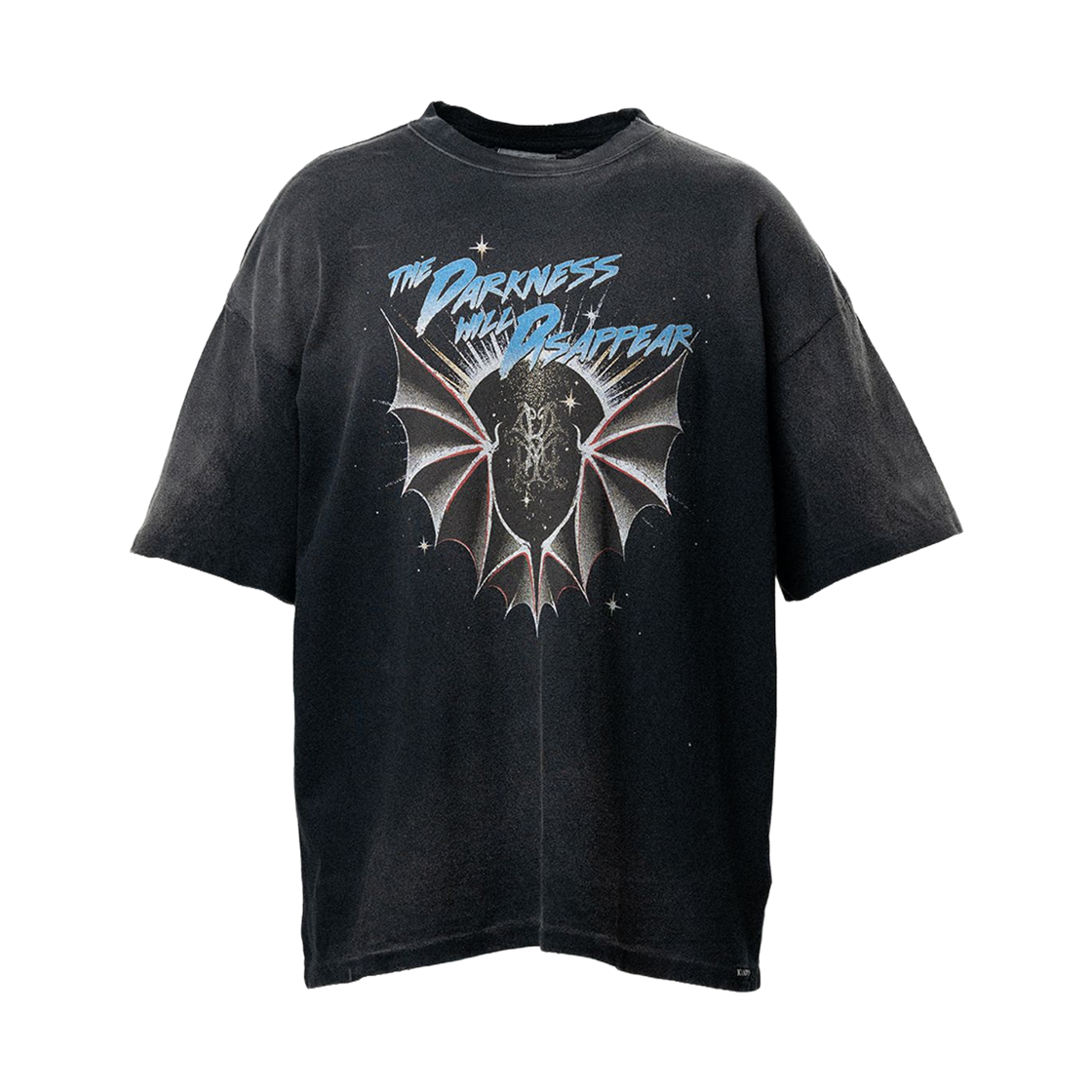 카미야 더 다크니스 윌 디스어피어 디스트레스드 티셔츠 블랙(Kamiya The Darkness Will Disappear Distressed T-Shirt Black)