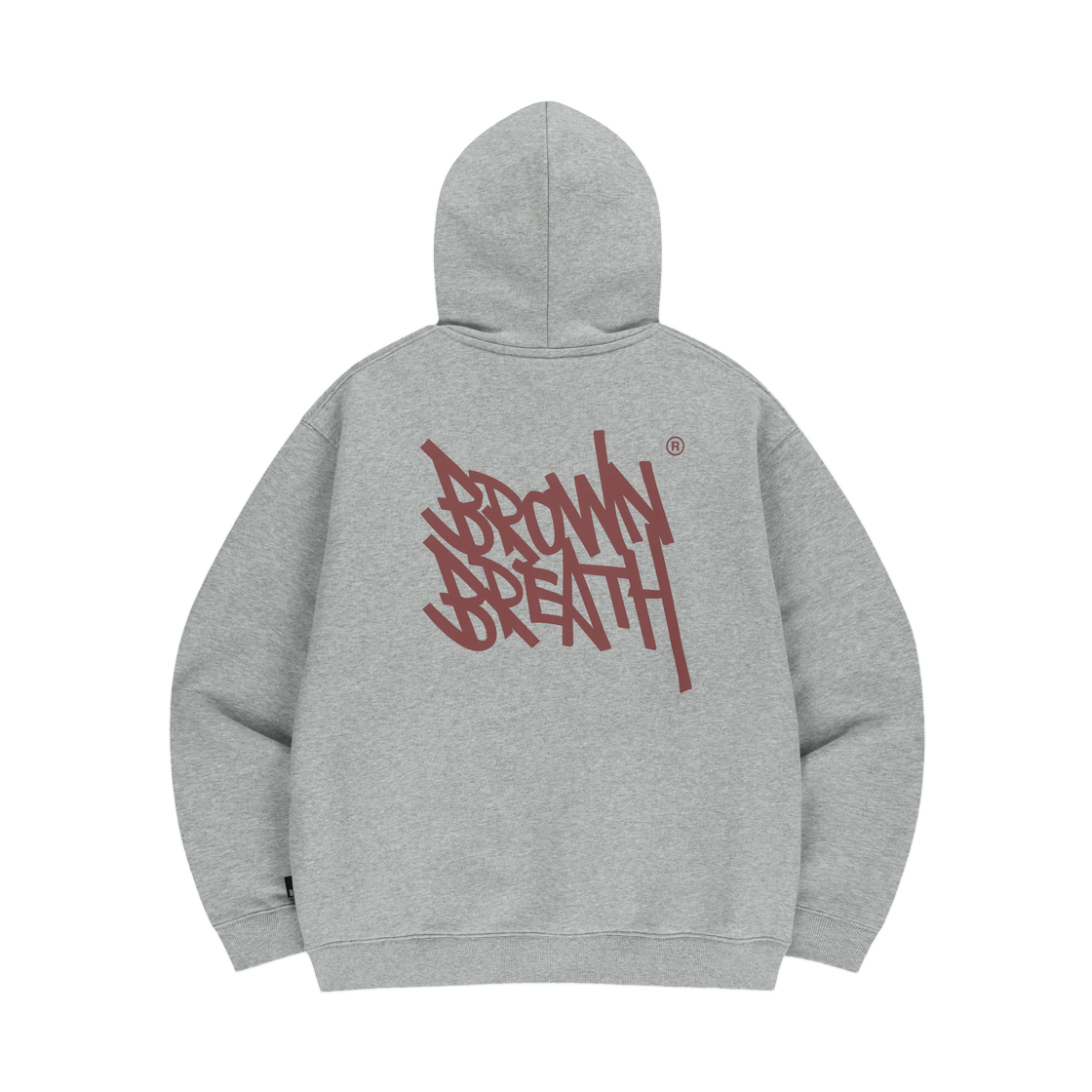브라운브레스 태그 후디 멜란지 그레이(Brownbreath Tag Hoodie Melange Grey)