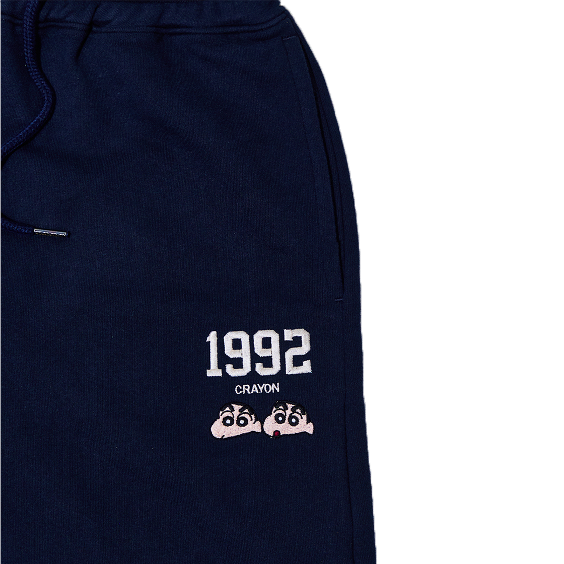 댄꼼마 X 짱구 1992 트레이닝 반바지 (네이비)(DANCOMMA x Crayon Shin-chan 1992 Sweat Shorts (Navy)) - 4