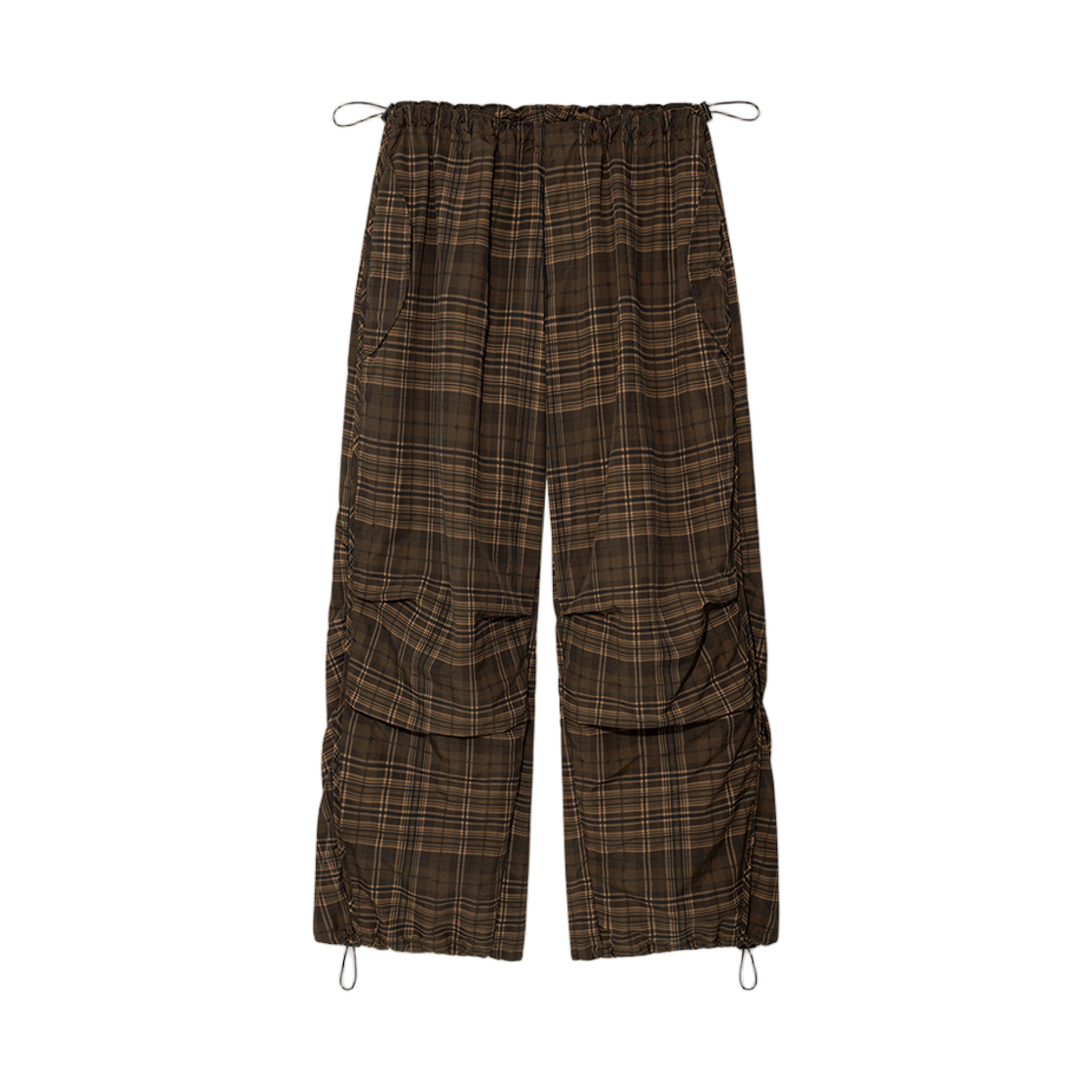 (W) 글로니 체크메이트 트랙 팬츠 브라운((W) Glowny Checkmate Track Pants Brown) - 1