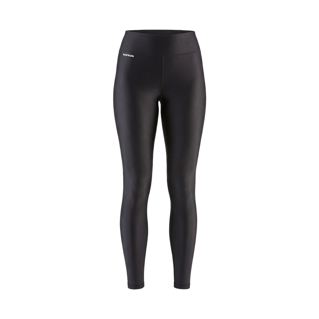 8552231 DECATHLON Women's Running Leggings Run Dry 100 Smoked Black