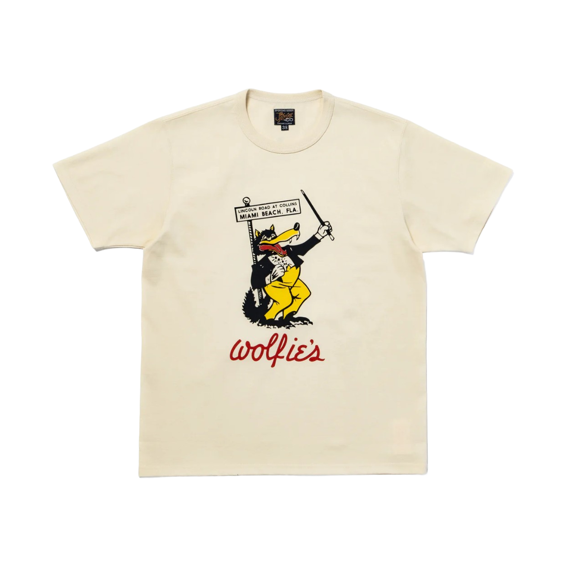 MC26022-012 The Real McCoy's Wolfie's Joe Mccoy T-Shirt Ecru