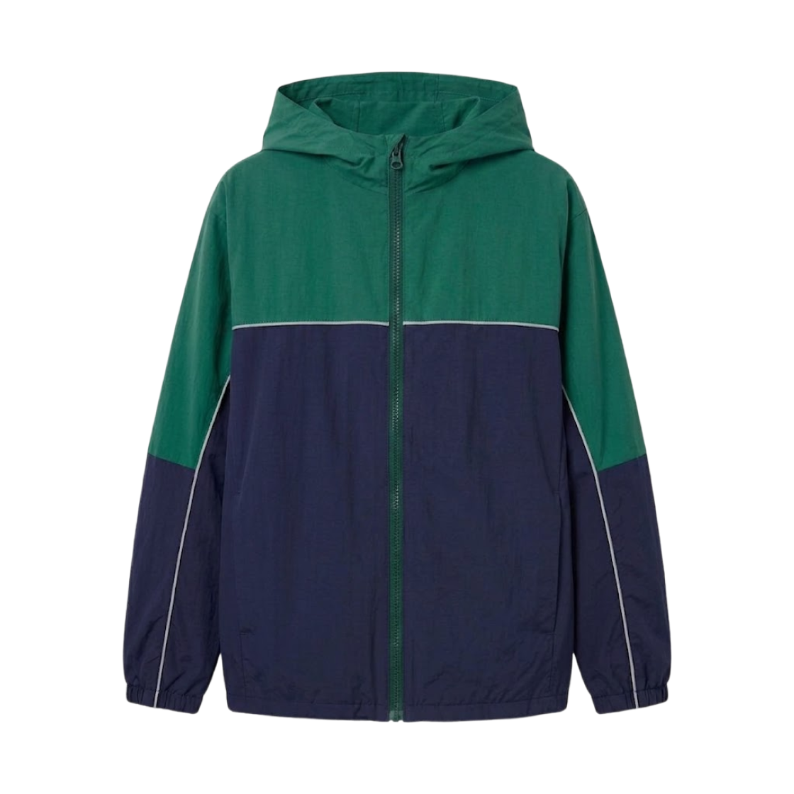 480861-55 (Kids) Uniqlo Color Block Pocketable UV Protection Parka Green - JP