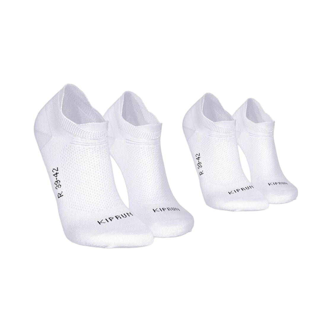 데카트론 러닝 얇은 발목 양말 2켤레 런 500 울트라 화이트(DECATHLON Running Thin Ankle Socks 2 Pairs Run 500 Ultra White)