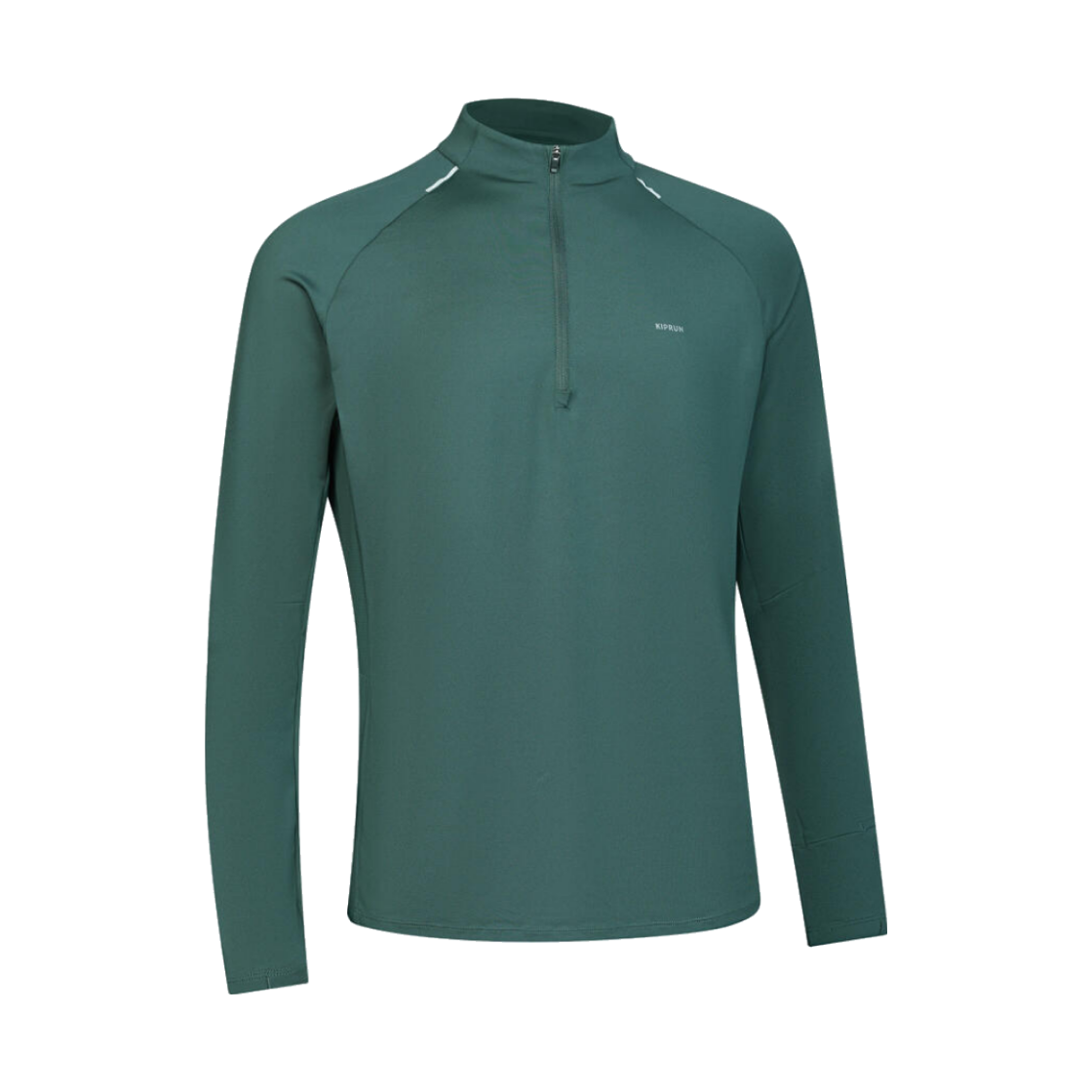 데카트론 남성 하프집 러닝 긴팔 티 런 드라이 500 스모크 그린(DECATHLON Men’s Half-Zip Running Long-Sleeved T-Shirt Run Dry 500 Smoke Green)