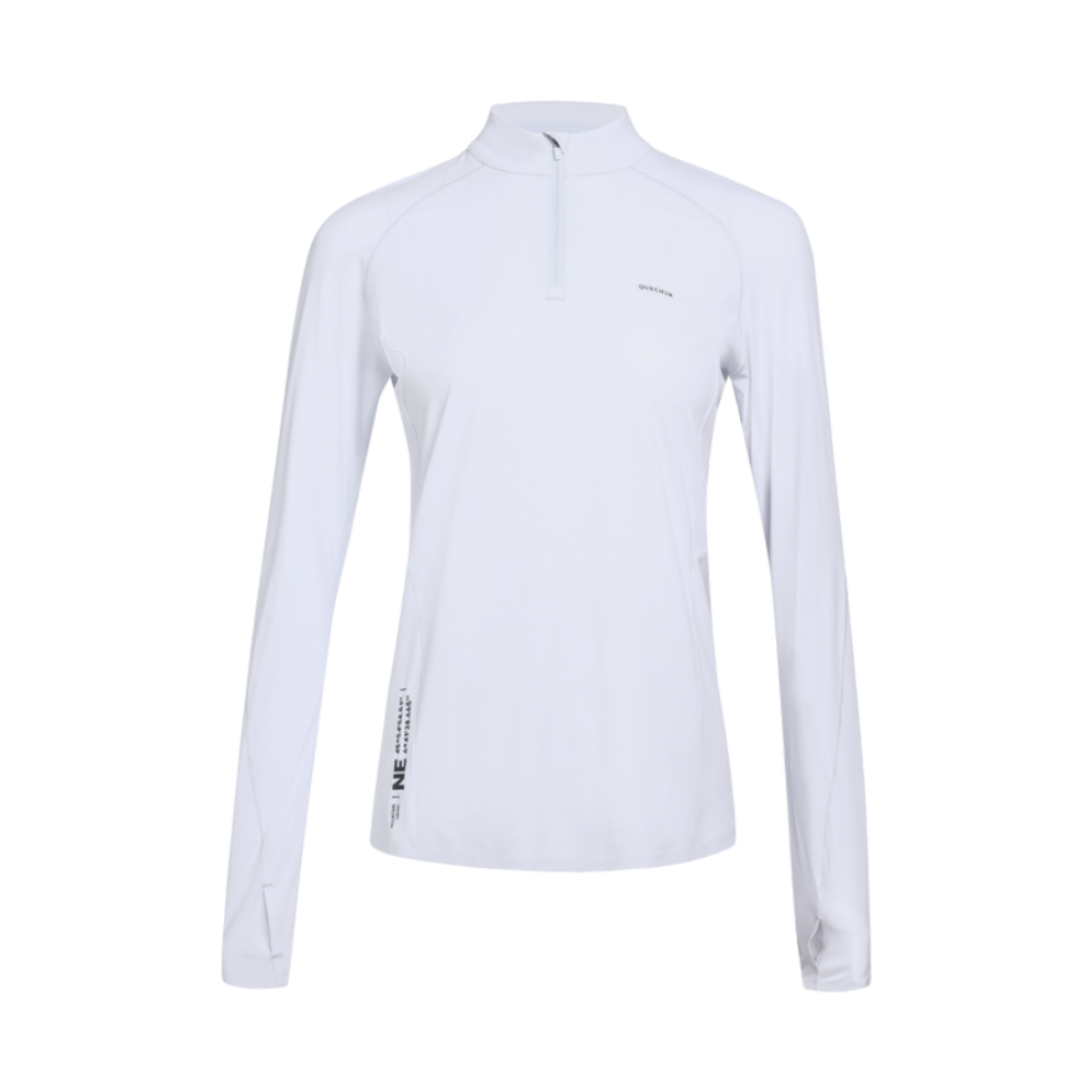 데카트론 여성 하프집 등산 자외선 차단 긴팔 티 MH500 딜리케이트 블루(DECATHLON Women's Hiking Half-Zip UV Protection Long-Sleeved T-Shirt MH500 Delicate Blue)