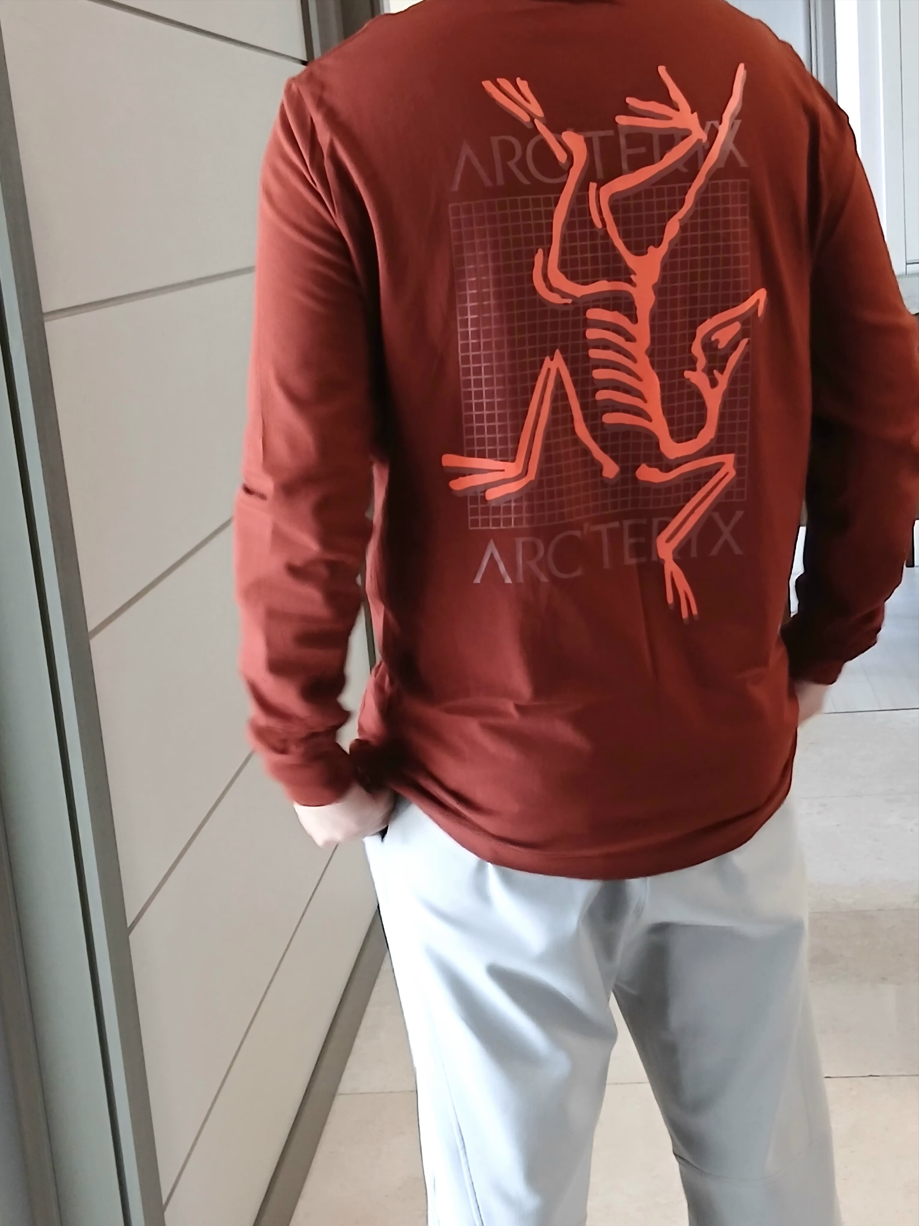 Arc'teryx Arc'Multi Bird Logo LS T-Shirt Sequoia Solaris 착용 스타일 - 1