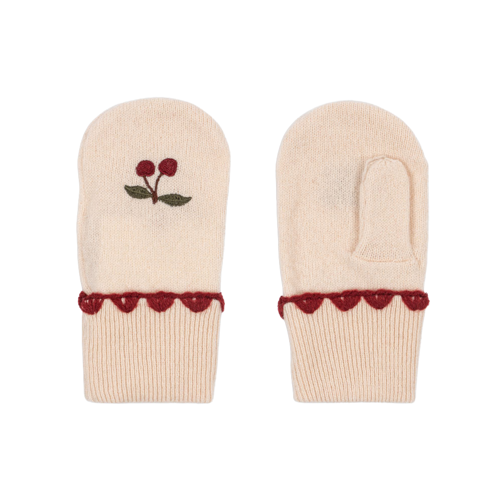 콩제슬래드 콜레트 벙어리 장갑 체리(Konges Sløjd Collette Mittens Off White) - 1