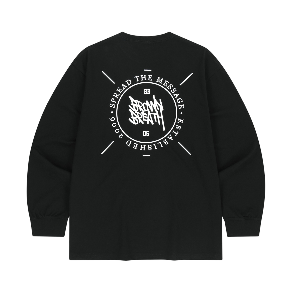 브라운브레스 스탬프 태그 롱슬리브 블랙(Brownbreath Stamp Tag Longsleeve Black) - 1