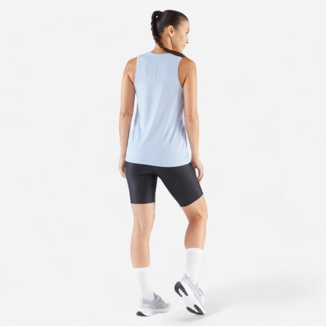 데카트론 여성 4부 러닝 레깅스 쇼츠 런 드라이 100 스모크 블랙(DECATHLON Women’s Running Tight Shorts Run Dry 100 Smoke Black) - 6