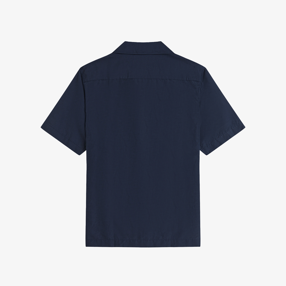 프레드페리 리넨 블렌드 리비어 칼라 셔츠 다크 에어포스(Fred Perry Linen Blend Revere Collar Shirt Dark Airforce) - 6
