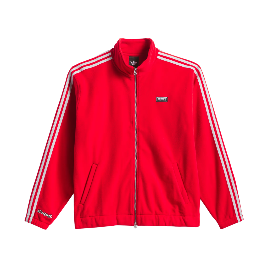 아디다스 스케이드보딩 x 코건컬트 슈퍼파이어 트랙 탑 베러 스칼렛 라이트 솔리드 그레이 - KR 사이즈(Adidas Skateboarding x Kogancult Superfire Track Top Better Scarlet Light Solid Grey - KR Sizing) - 2