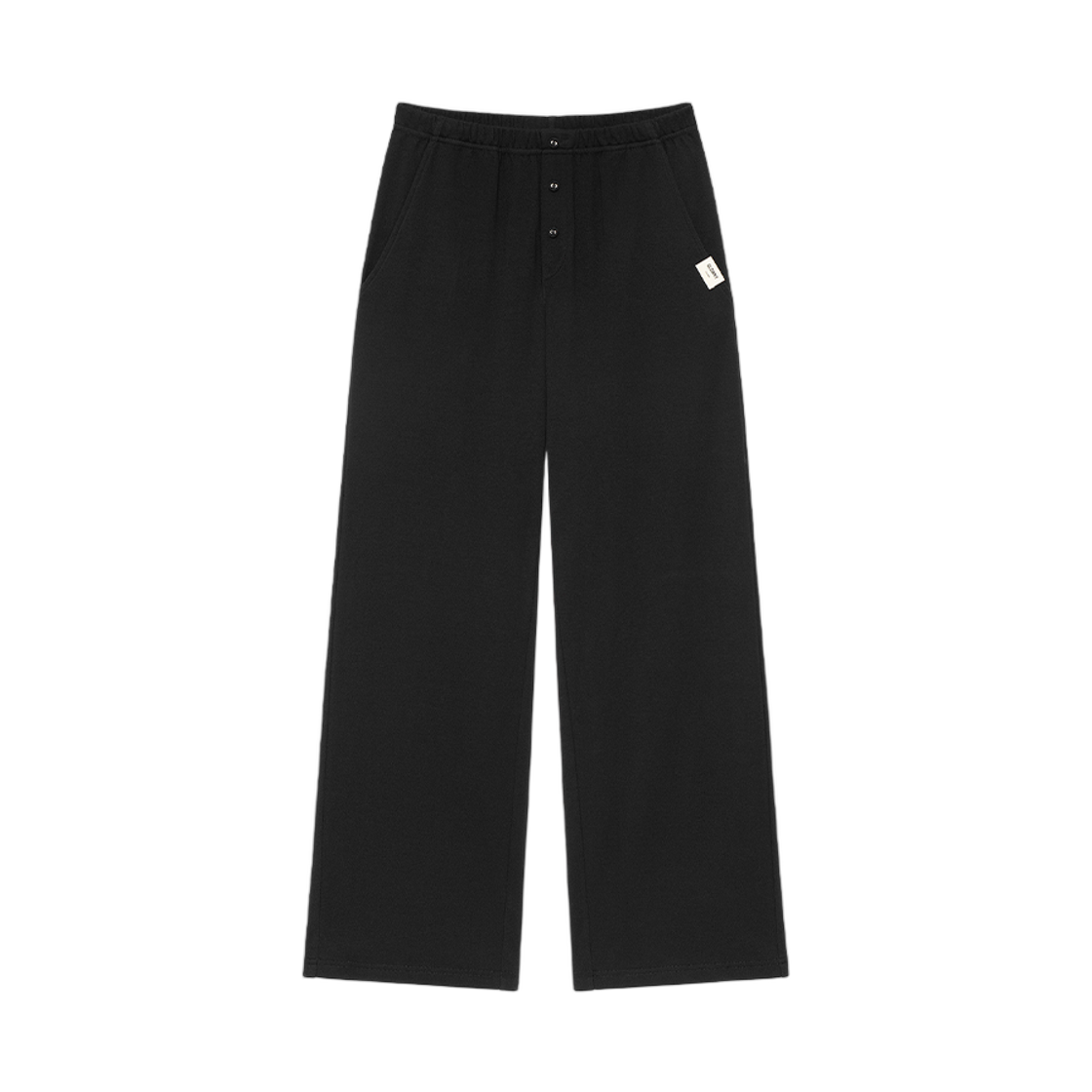 (W) 글로니 G 버튼 플라이 팬츠 블랙((W) Glowny G Button Fly Pants Black) - 1