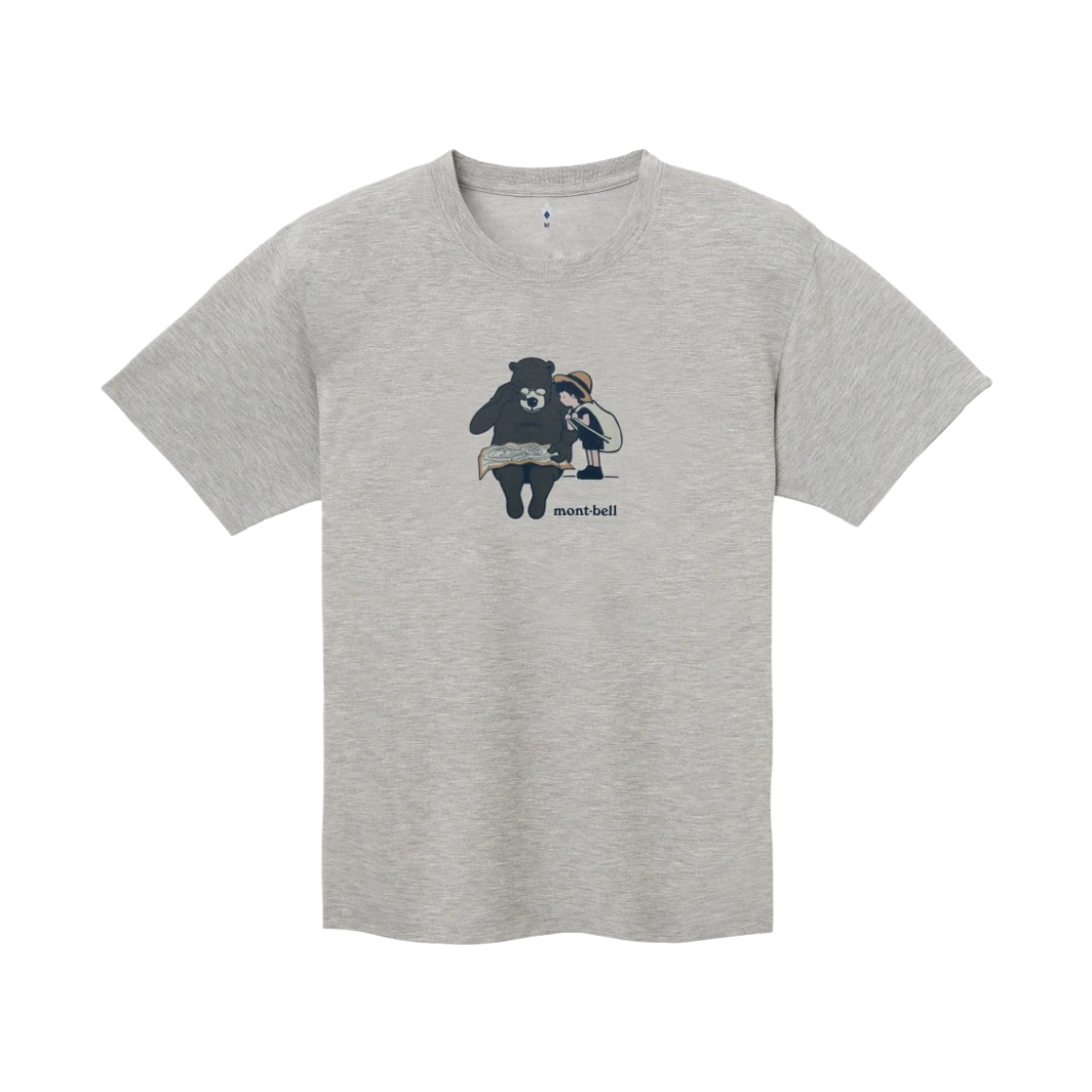 1114951 Montbell Wickron Bear & Boy T-Shirt Light Gray