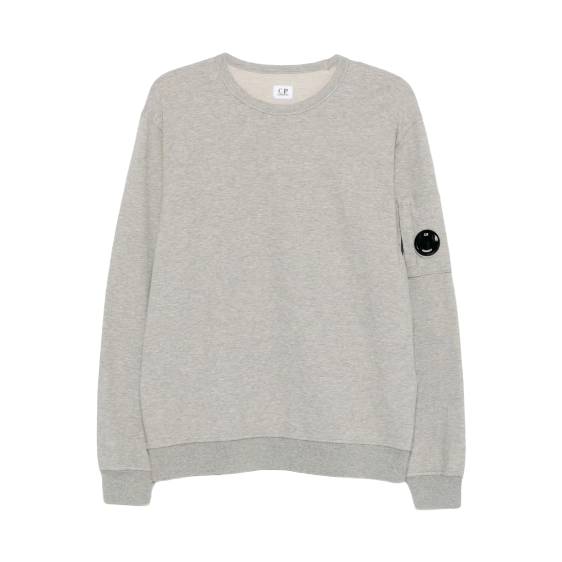 RCCMSS711A002246GM94 C.P. Company Light Fleece Crewneck Lens Sweatshirt Greystone Melange - 25FW