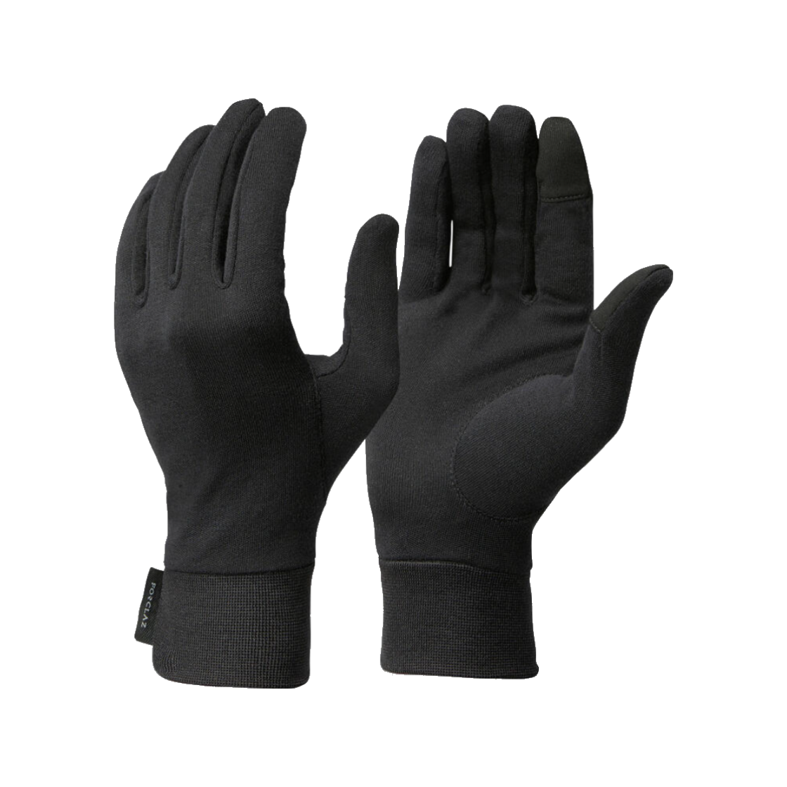 데카트론 성인 터치스크린 실크 등산 이너 장갑 MT500 블랙(DECATHLON Adult Touchscreen Silk Hiking Inner Gloves MT500 Black)