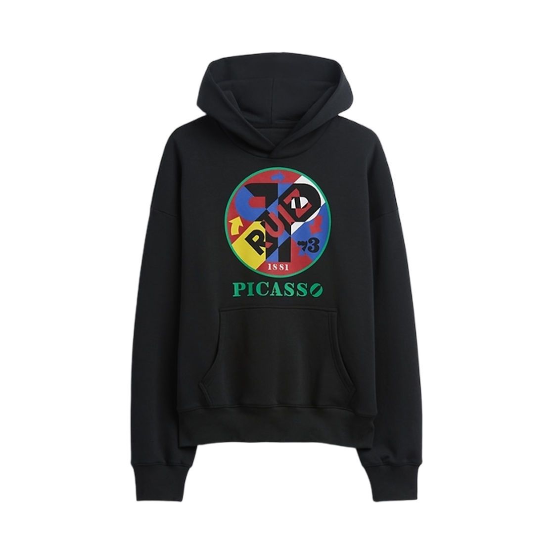 (W) 갭 로버트 인디아나 빈티지 소프트 그래픽 후드 문리스 블랙 나이트((W) Gap Robert Indiana Vintage Soft Graphic Hoodie Moonless Black Night) - 1