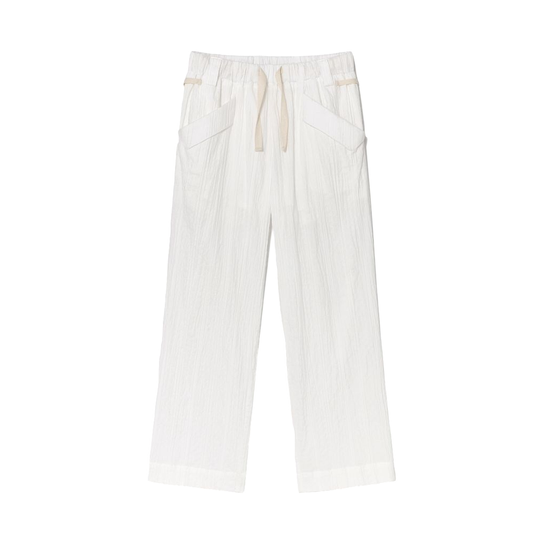 - (W) Glowny Darling Pocket Strap Pants White