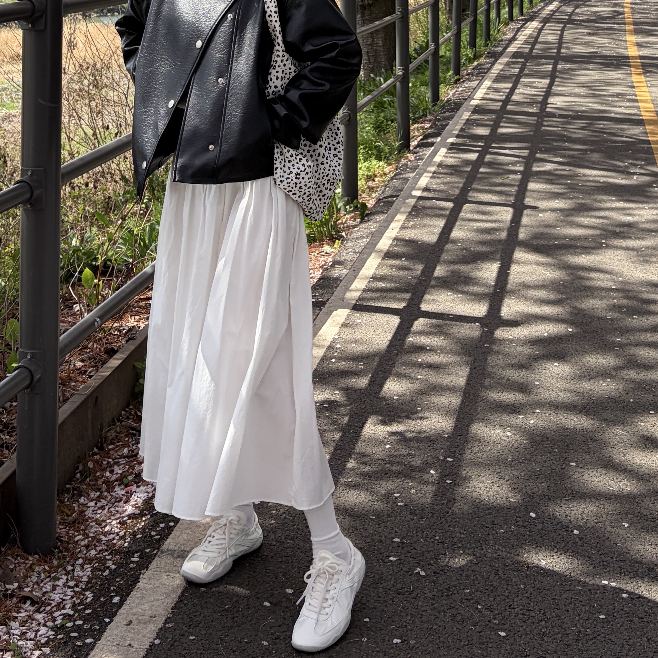 Fila Glio Cream 착용 스타일 - 3