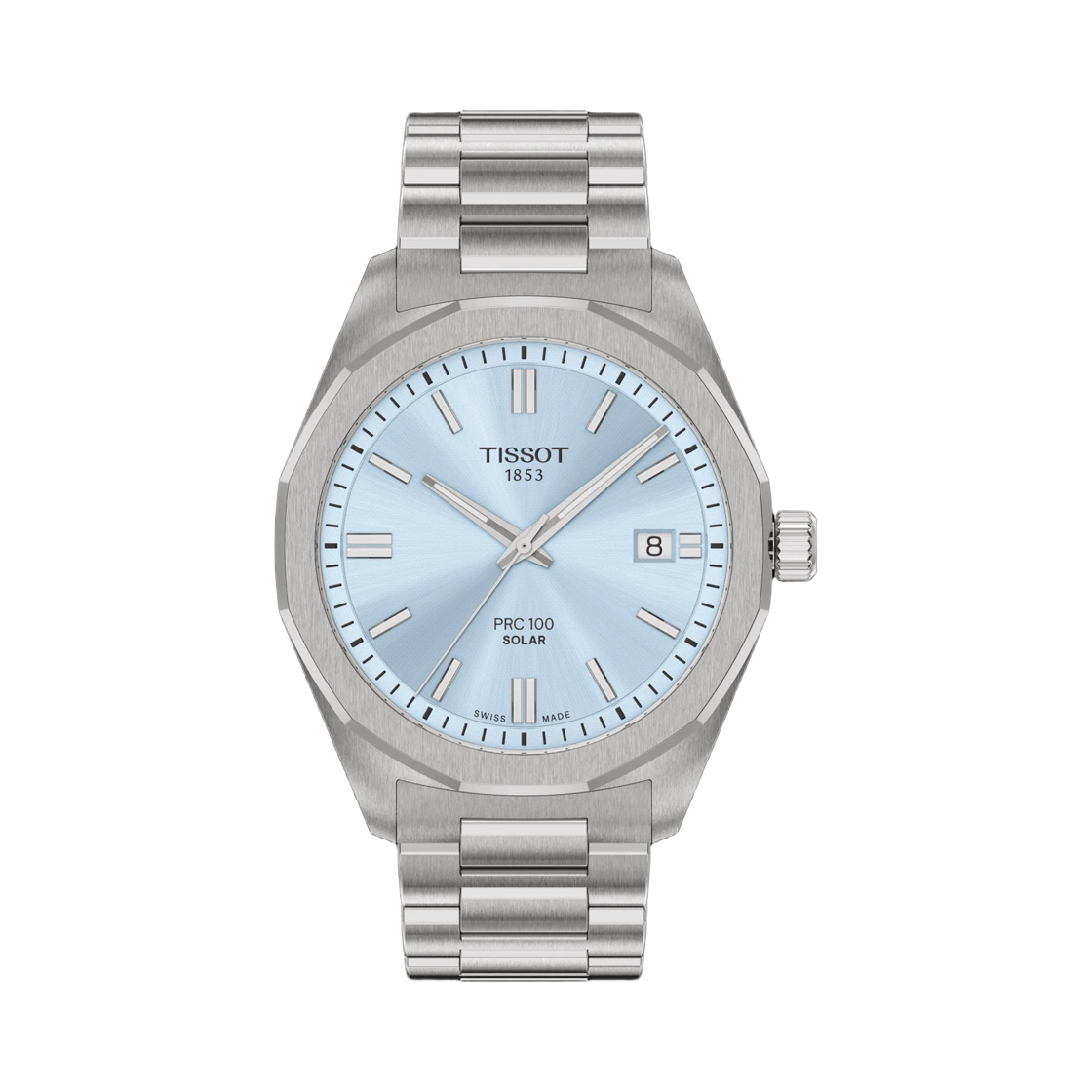 티쏘 PRC 100 솔라 쿼츠 39mm 스테인리스 스틸 그레이 아이스 블루(Tissot PRC 100 Solar Quartz 39mm Stainless Steel Grey Ice Blue)