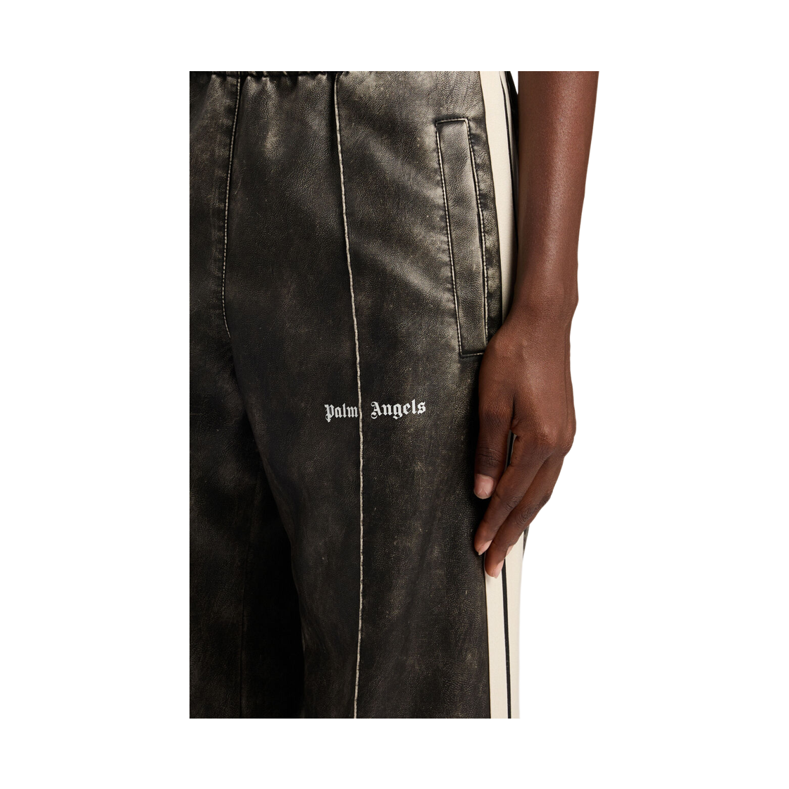 팜엔젤스 클래식 로고 레아 트랙 팬츠 - 빈티지 블랙 토푸(Palm Angels Classic Logo Lea Track Pant - Vintage Black Tofu) - 5