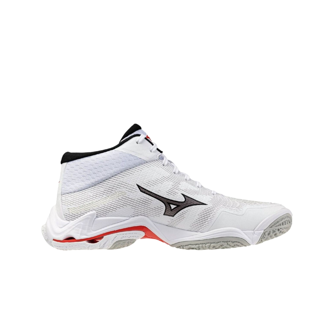 V1GA260559 Mizuno Wave Lightning Elite Mid White Black Red