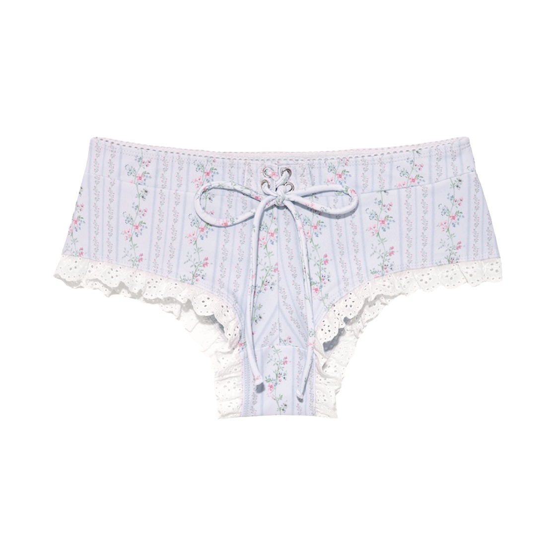 (W) 글로니 프릴 부티 쇼츠 스카이 블룸((W) Glowny Frill Booty Shorts Sky Bloom)