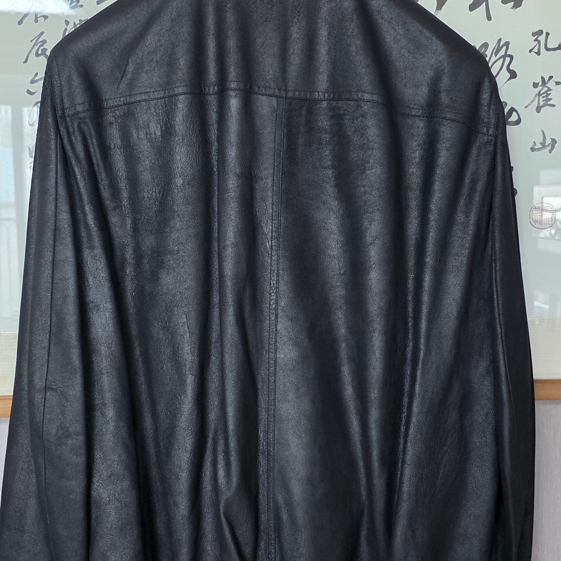 Rick Owens Bauhaus Flight Bomber Jacket Black 착용 스타일 - 4