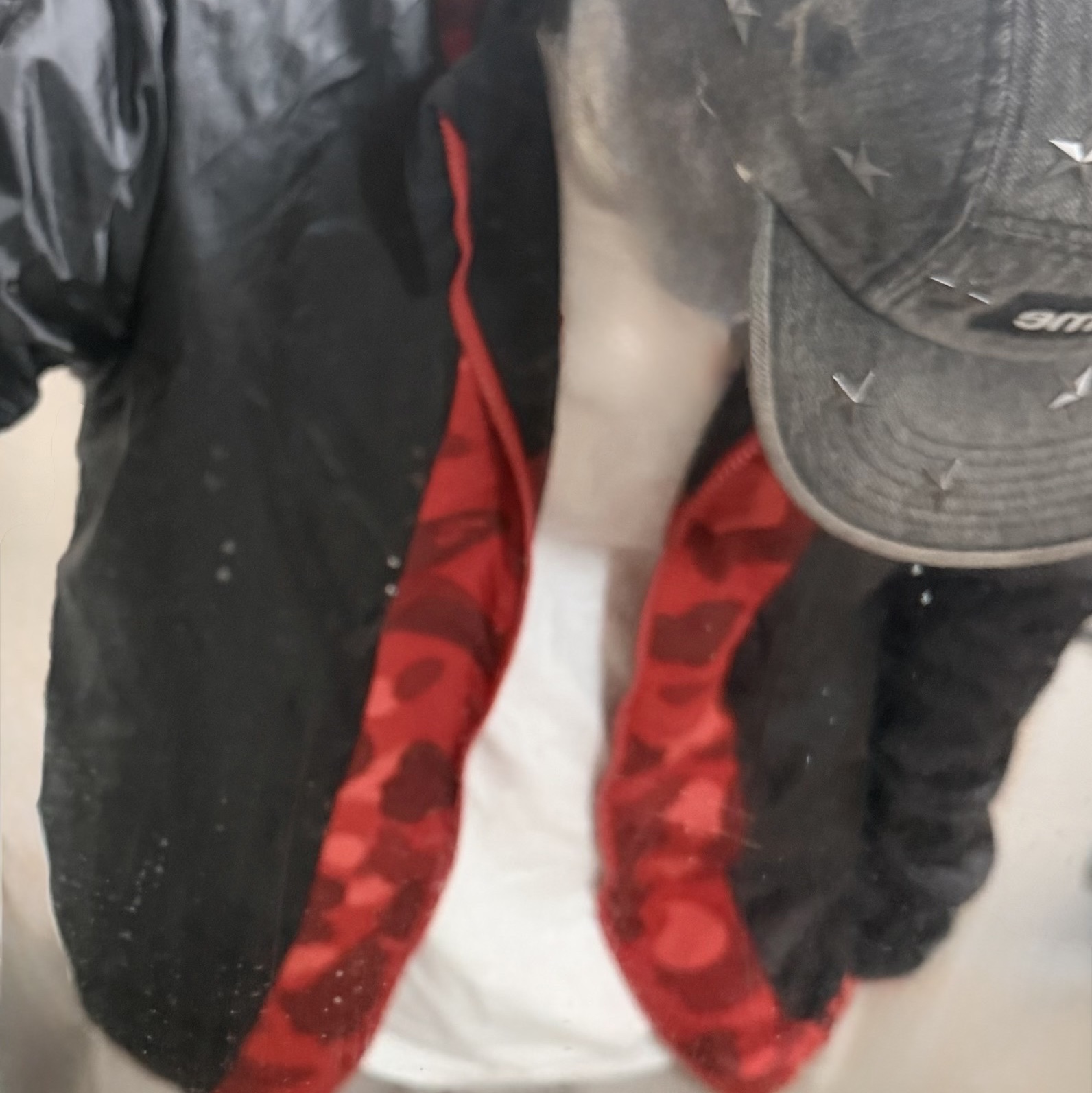 Supreme Stars Studded Denim Camp Cap Washed Black - 26SS 착용 스타일