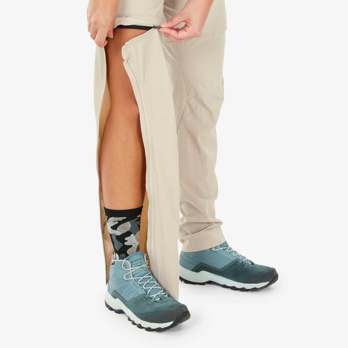 데카트론 여성 등산 투인원 집오프 바지 MH500 루나 베이지(DECATHLON Women’s Mountain Hiking 2-in-1 Zip-off Trousers MH500 Luna Beige) - 6